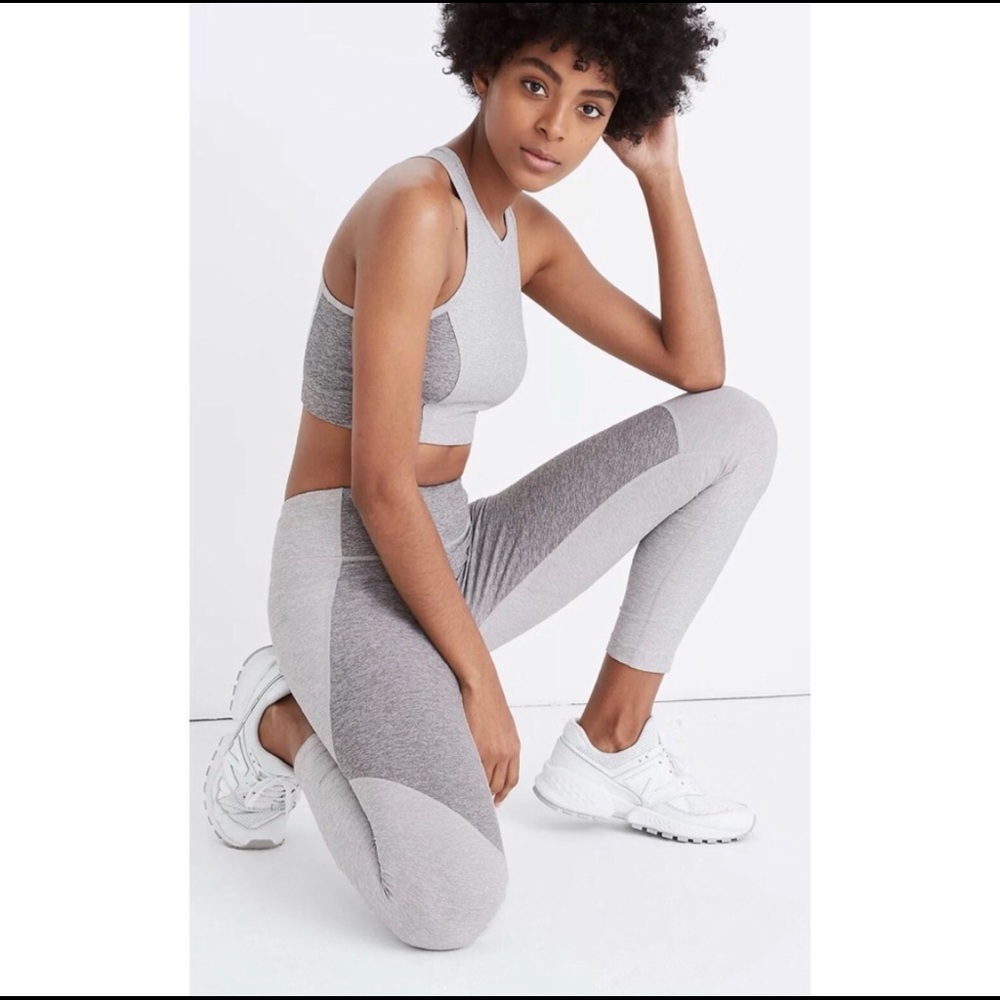 Madewell outdoor voices gray leggings NWT